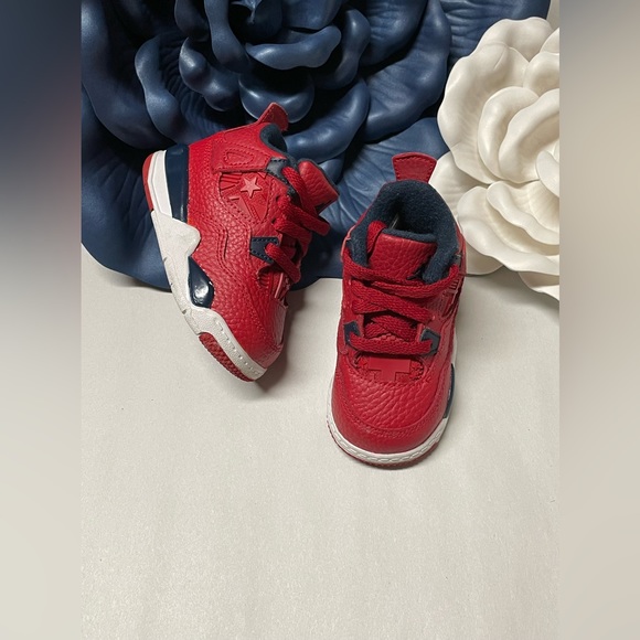 Nike Air Jordan Retro 4 FIBA GYM RED BT Toddler 4 C - Picture 2 of 6